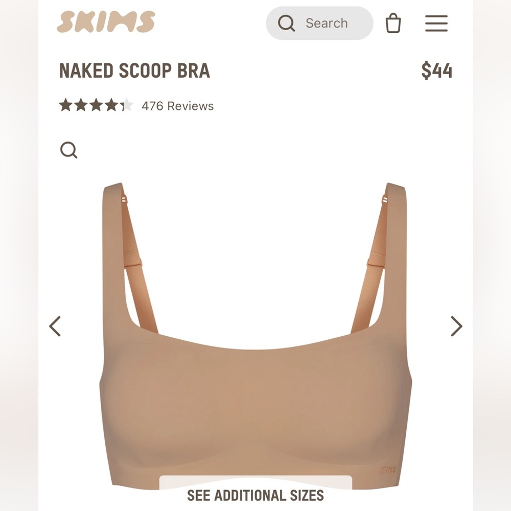 BNWT Skims Naked Scoop Bra